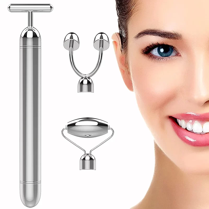 3 in1 electric vibration facial massager