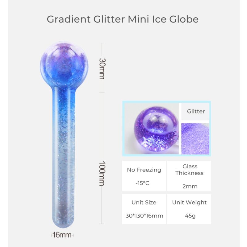 Gradient ice globe details