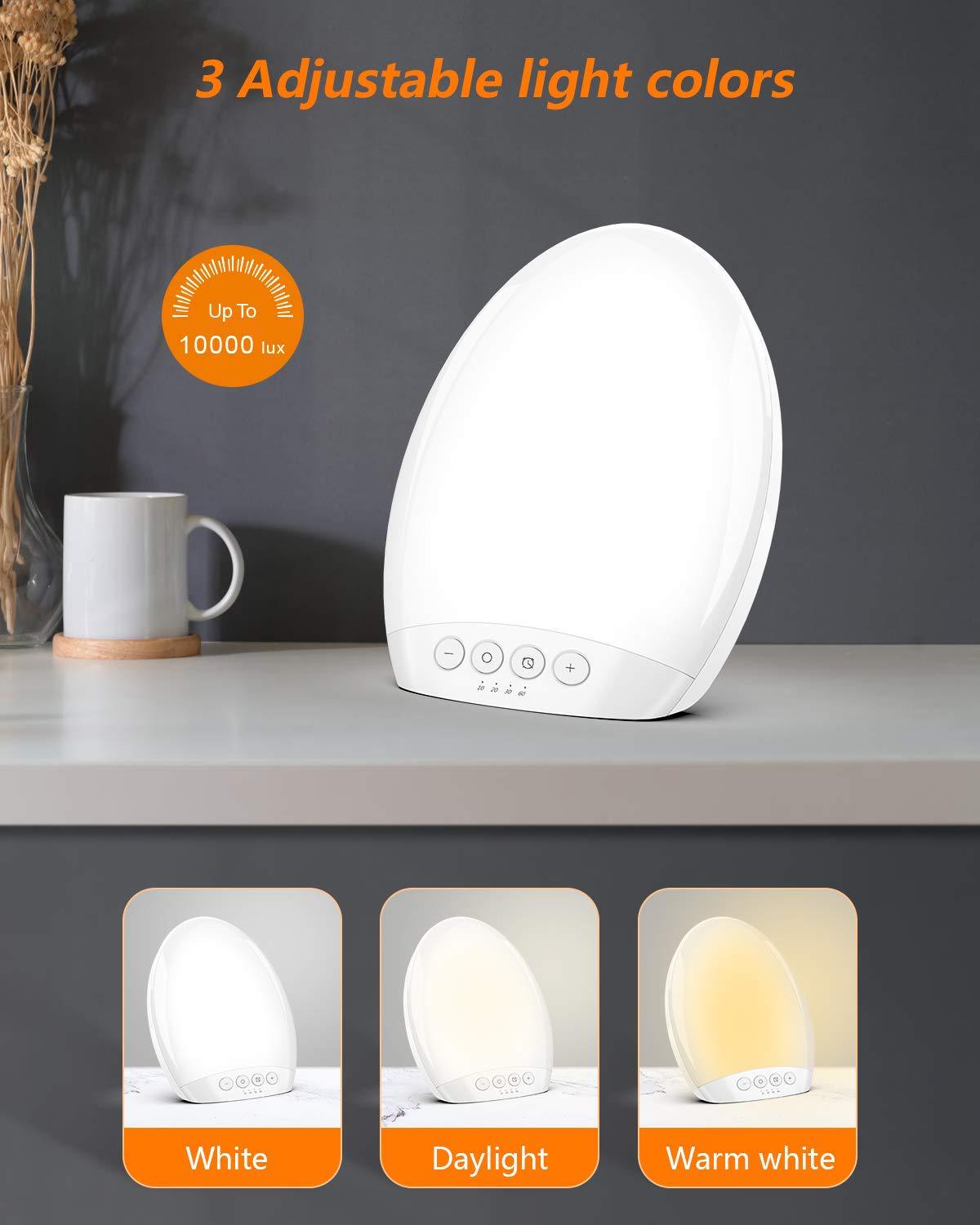 Oval shape sad therapy lamp