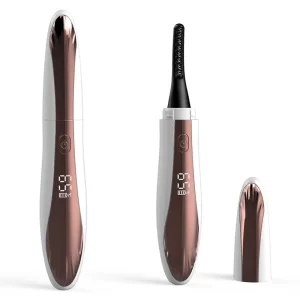 Heated eyelash curler with led display